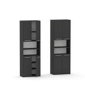 Słupek łazienkowy LUNA 4D  w kolorze Grafitowym /antracyt 56 lub 76 cm